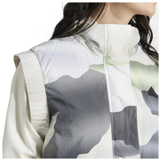 Adidas Γυναικείο αμάνικο μπουφάν City Escape Camo Print Crop Vest